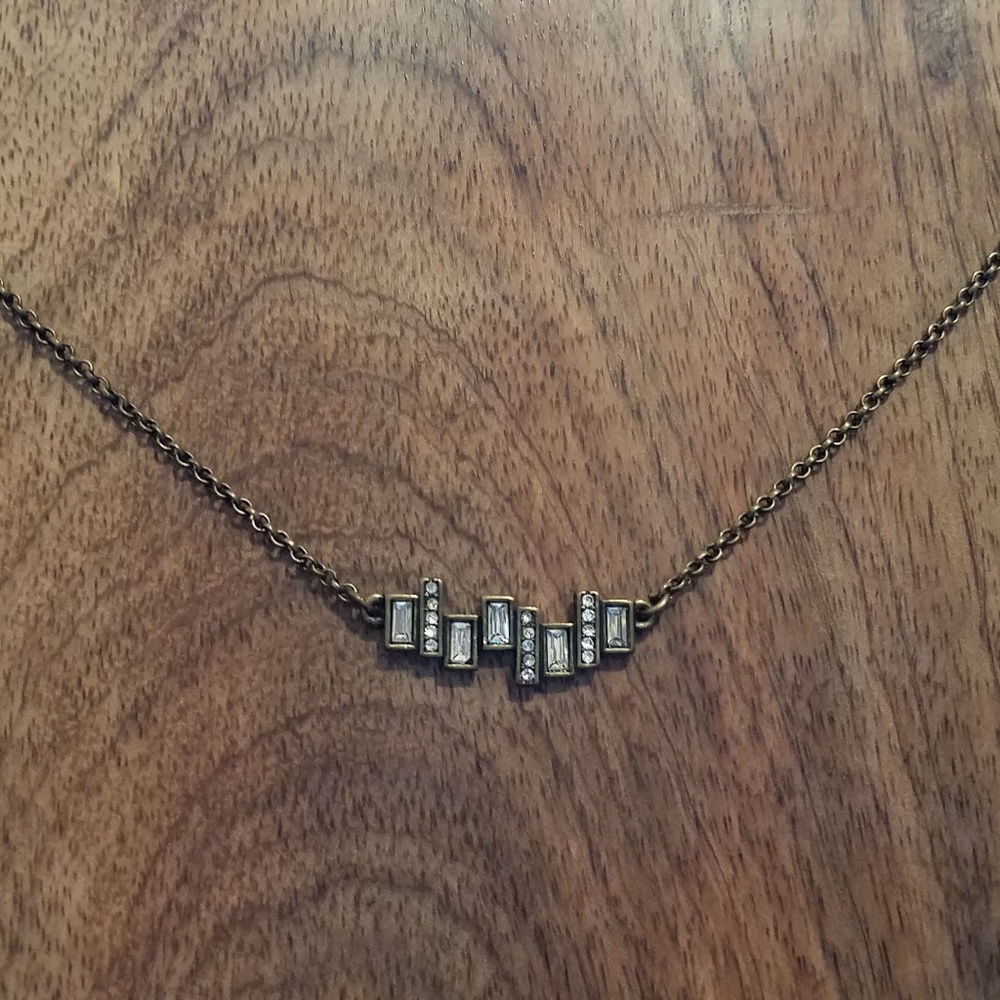 Banana Republic rhinestone bar necklace